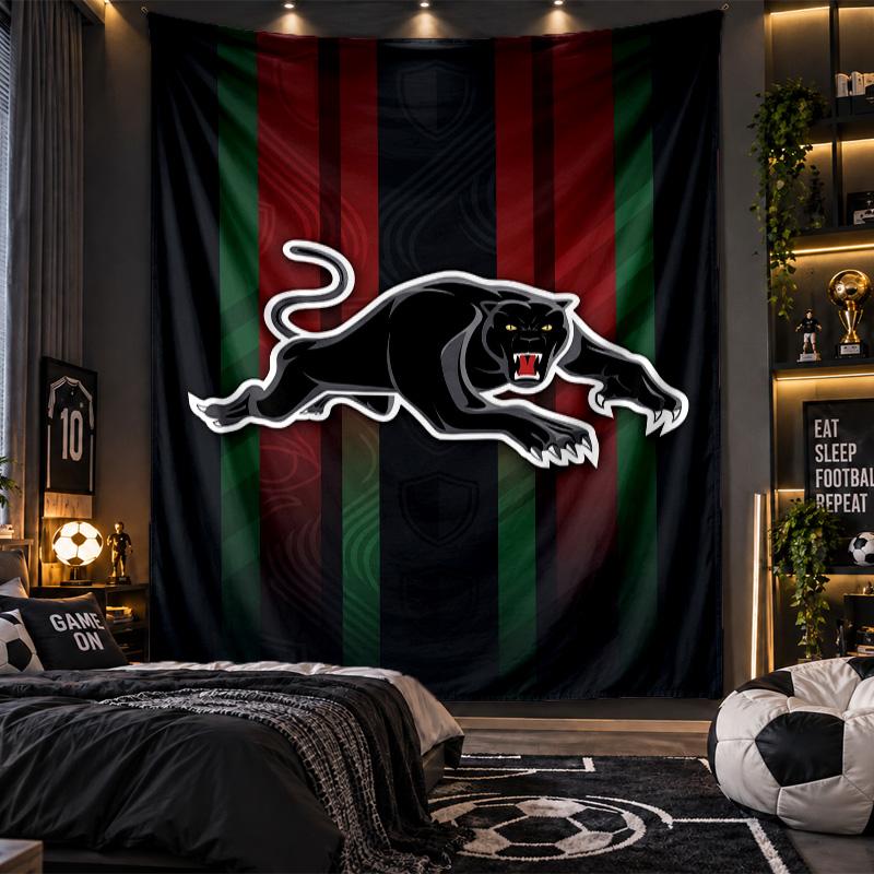 Wall Hanging Tapestry Penrith Panthers Print Cloth for Living Room Bedroom Home Decor