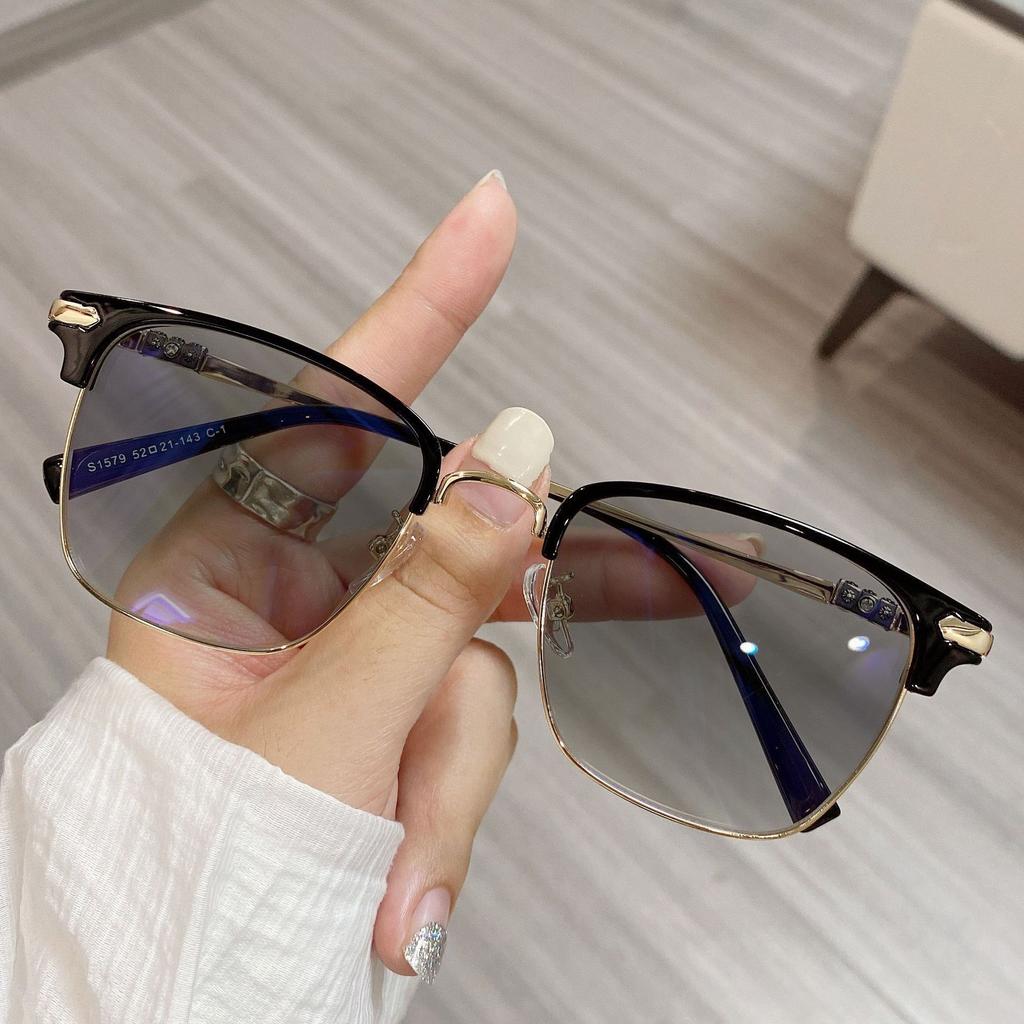 Sensitive Color-Changing Reading Glasses Men'S High Definition Ultra-Light Anti-Blue Light Eye Protection Middle-Aged And Elderly Leisure Glasses