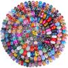 10/30/60pcs European Large Hole Beads Spacer Beads Charm Fairy Wands Beads Rhinestone Craft Beads for DIY Bracelet Jewelry Making