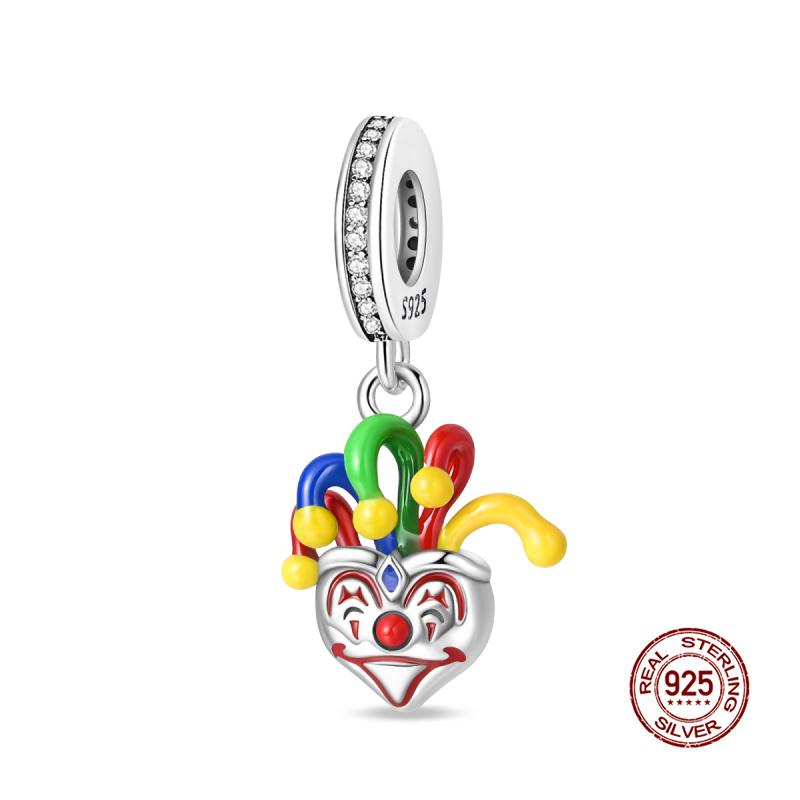 New In Original Charms Copper Clown Series Mask Pendant Charms Fits 3Mm Original Bracelet Women Diy Jewelry Gifts