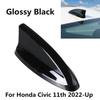 Gloss Black Roof Shark Fin Antenna Decorative Cover For Honda Civic 11th -Up