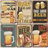 Vintage Cold Beer Metal Tin Sign 2023 New Iron Sheet Bar Background Wall Decoration Painting American Frameless Decorations
