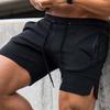 Men's Fitness Shorts Double-Stretch Sports Running Casual Summer Five-Point Pants Pocket Zipper Drawstring Cotton Compression Shorts