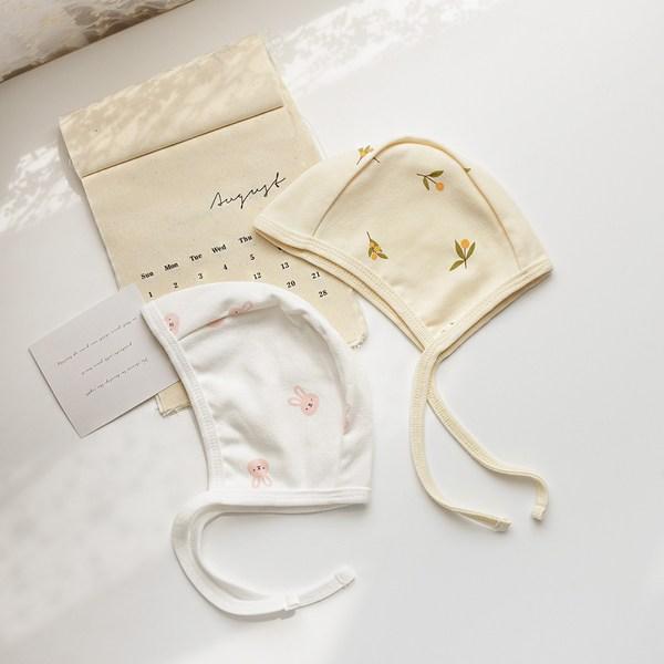 Newborn Four-season Hat Bonnet for Baby&I, 2 Types, FREE, Gomi, Bunny, Popular Baby Clothes In Korea