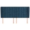VidaXL Tête de lit avec oreilles Bleu foncé 183x23x118-128 cm Velours3118454
