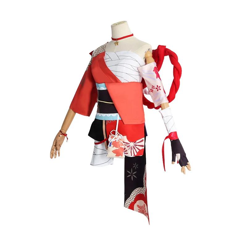 Game Yoimiya Cosplay Costume Anime Cosplay Costume Props Jewelry Yoimiya Wig Halloween Carnival Party Sexy Dress