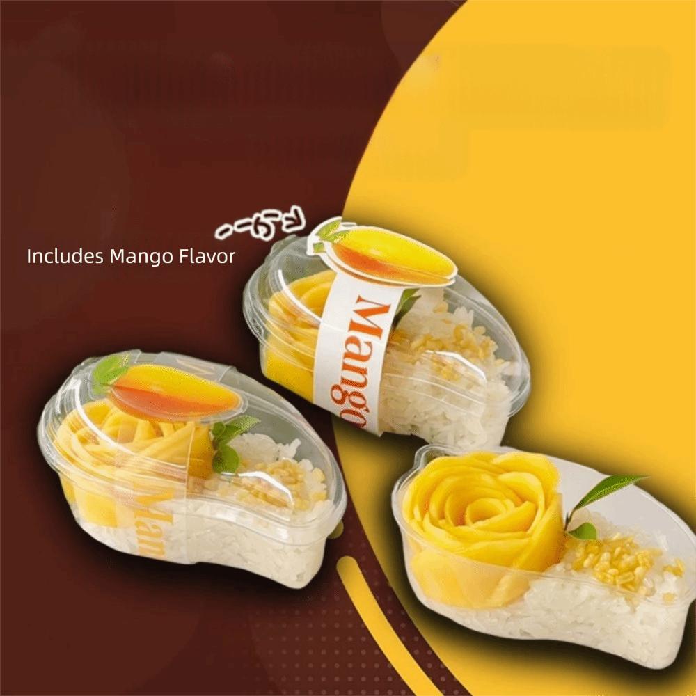 50 шт. Прозрачная коробка для пирога манго большой вместимости, упаковочная коробка в форме фрукта, сыр