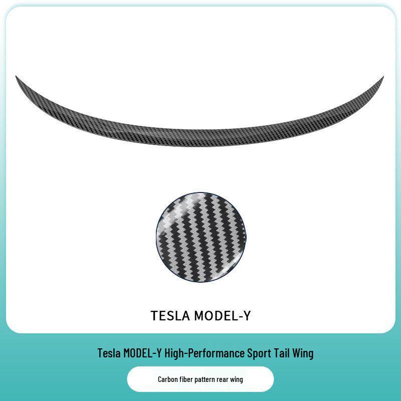 Заднее крыло из углеволокна для Tesla Model Y/3: Улучшает характеристики, снижает сопротивление ветра, не требует сверления.