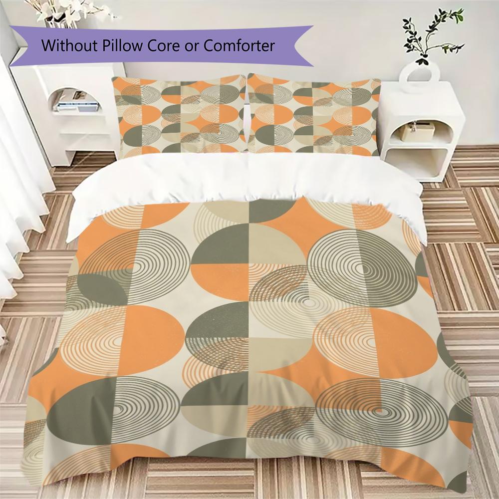 Simple Geometry Pattern Bedding uilt Set uilt Cover Pillowcase Home Decoration Birthday Gift (1 * duvet cover + 2 * pillowcase  without core)19