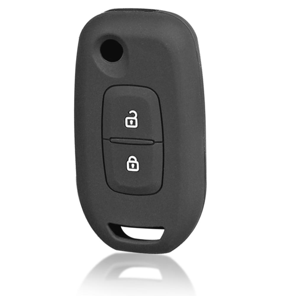 Силиконовый Чехол-Колпачок для Ключа для Renault Logan 2 Captur Sandero Stepway Duster 2019 2020 2-кнопочный Чехол для Автомобильного Ключа Автоаксессуары