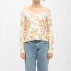 Women's Margot Knit Sweater with Flowers Wide Neck