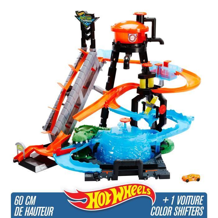 Circuit Hot Wheels - Station de Lavage Ultime - Véhicule Color Shifters inclus - Garçon - A partir de 4 ans
