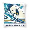 Surfing Life Never Look Back Square Pillowcase Polyester Linen Velvet Printed Zip Decor Pillow Case Sofa Cushion Cover