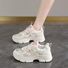 CRLAYDK Женские кроссовки на массивной платформе в стиле «папиных», сетчатые повседневные кроссовки на шнуровке для ходьбы, белые, модные, для бега, спорта, тенниса для женщин