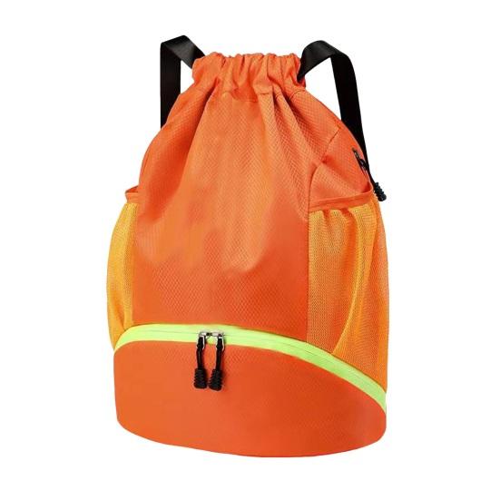 Баскетбольная сумка на шнурке Спортивный рюкзак Большой емкости Водонепроницаемая ткань Футбольный баскетбольный рюкзак-органайзер с регулируемыми ремнями