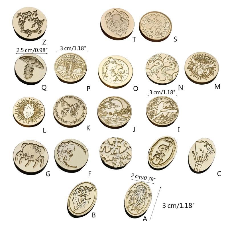 Рельефная печать Головка штампа для сургуча Металлическая печать для запечатывания Головка штампа для восковой печати Замена для запечатывания конвертов и поздравительных открыток