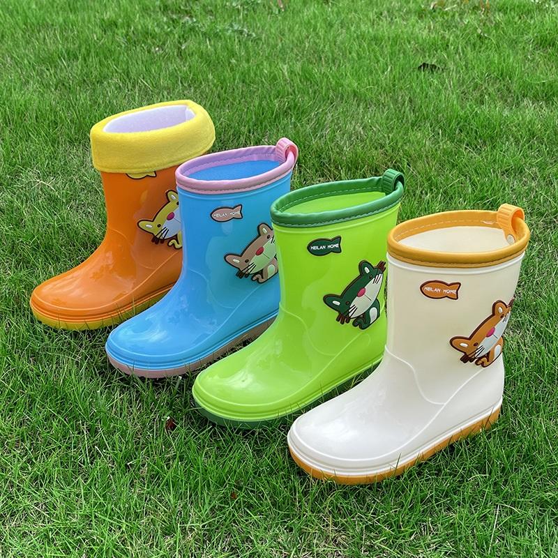 Toddler Kids Rain Boots Waterproof Rubber Rain Shoes