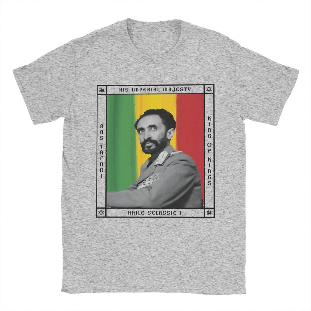 Awesome His Imperial Majesty Haile Selassie I King Of Kings TShirts for Unisex Crewneck T Shirts Short Sleeve Tees Clothing