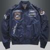 Men's Korean Embroidered MA1 Pilot Jacket - Spring & Autumn Trendy Baseball Style, Large Sizes Available