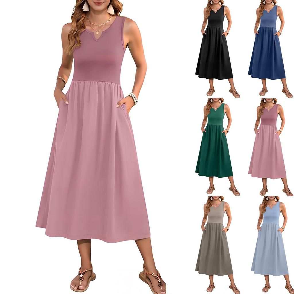 Женское платье без рукавов с цветочным принтом и высокой талией, модное и элегантное