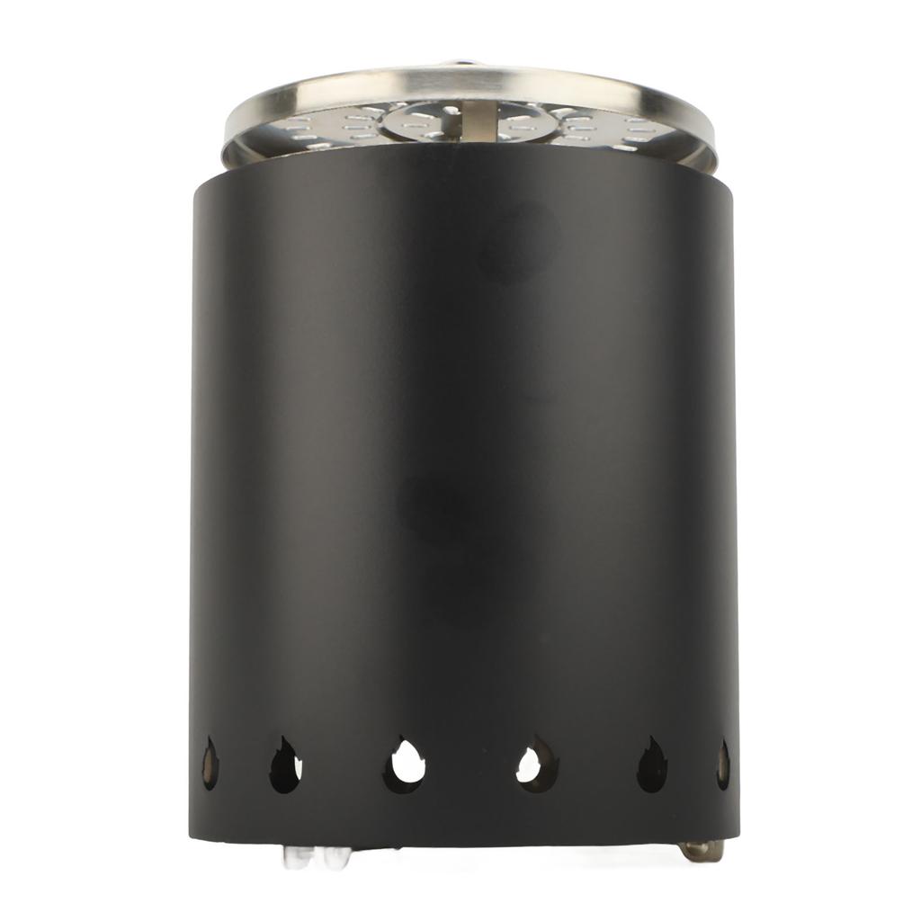 Ветрозащитная дровяная печь, уличный настольный кострище со подставкой для пешего туризма, путешествий, черная