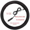 Electric Heated Suede Winter Steering Wheel Cover, 12V Warm Handle