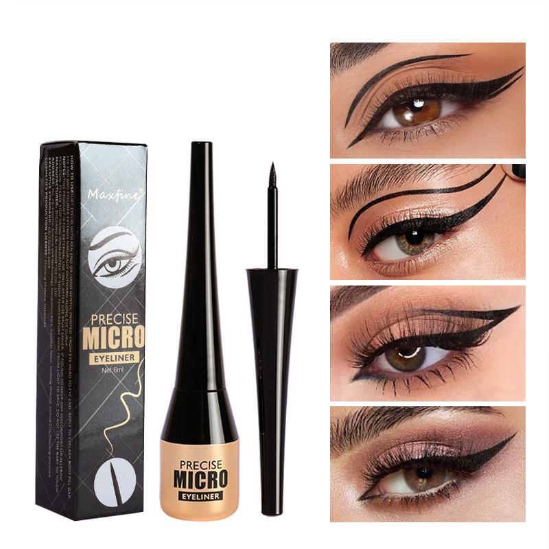 New Ultra-fine Liquid Eyeliner Pen, Waterproof and Smudge-proof, Long-lasting and Quick-drying, European and American Makeup, Smooth and Flowing