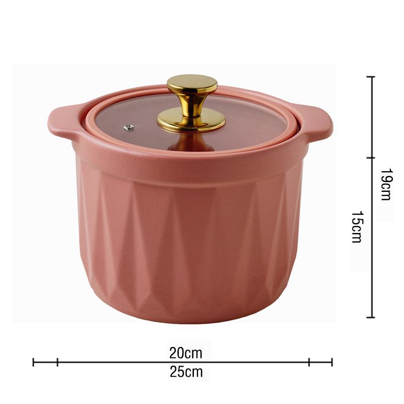 Современная простая матовая глазурь из керамики - жаропрочная, креативная кастрюля для тушения