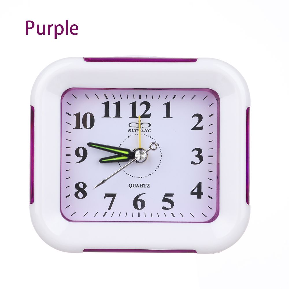 Simple Quartz No Tick Home Decor Number Clock Alarm Clock Bedside Clocks