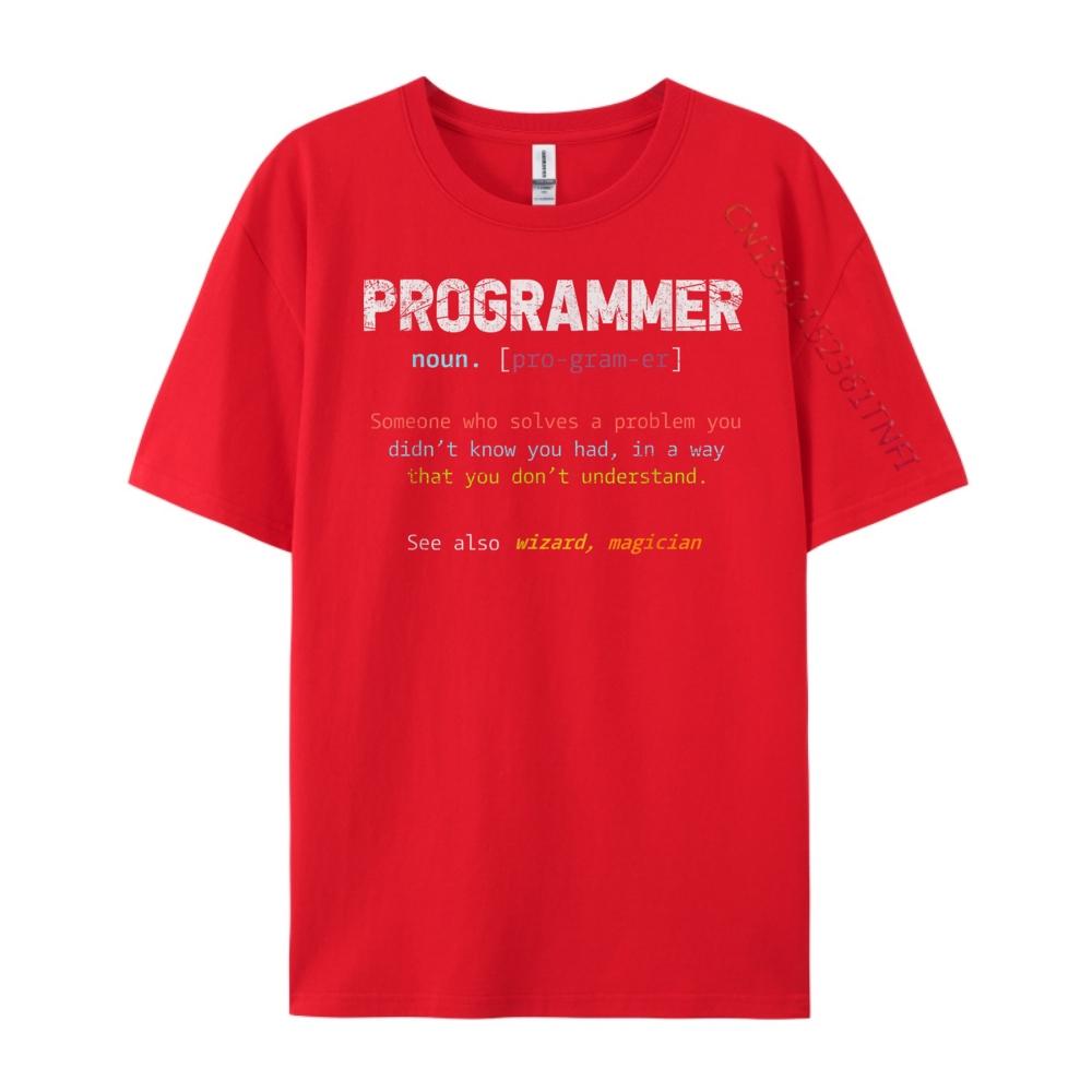 Funny Nerd Software Developer Program Definition Programmer Wholesale Tshirts 100 Pcs Adult Cotton T Shirt Men Printing