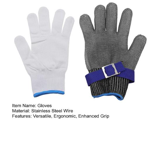 Перчатки из нержавеющей стали с защитой от порезов, перчатки для чистки устриц, уровень защиты A9, варежка для чистки, работы со стеклом и промышленного использования