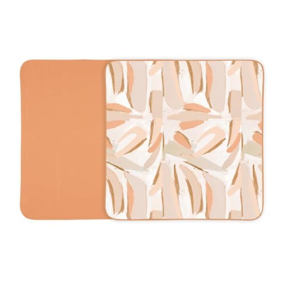Коврик Toddlekind Pretty Practical 100% Органический Хлопок 47 x 47 Двусторонний Портативный для Путешествий В помещении и На улице для Младенцев Малышей Персиковый