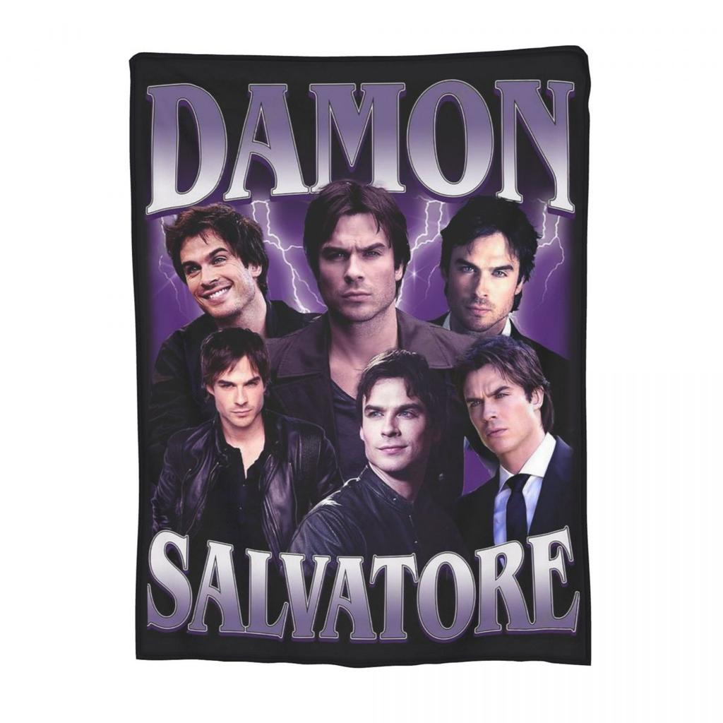 Плед Damon Salvatore Дневники вампира Фланелевый плед Пледы для дома спальни путешествий Покрывало Одеяло