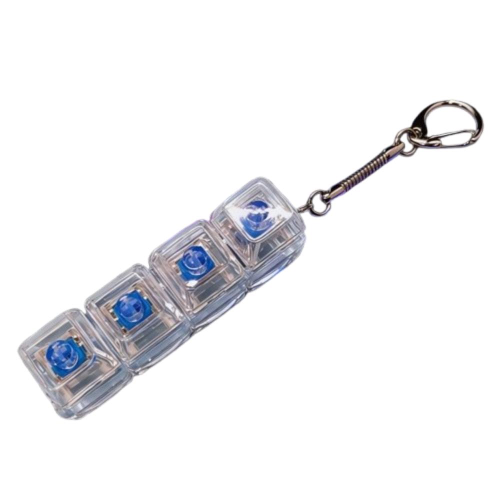 Transparent Shaft Crystal Keycap Pendant Funny Mechanical Keyboard Keychain  Holiday Gift