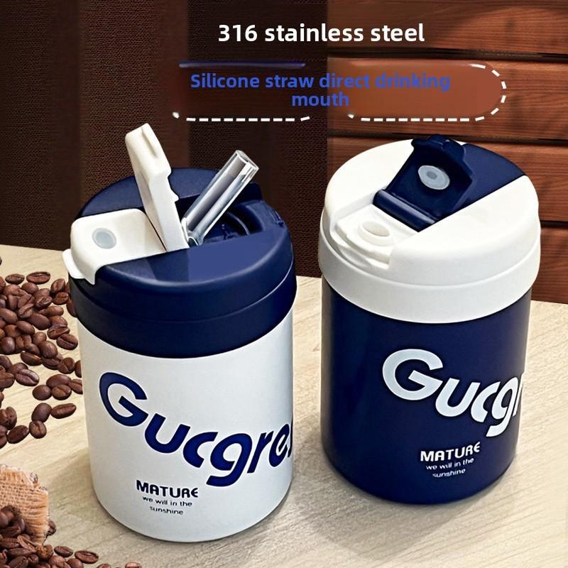 Childrens Travel Insulated Water Bottle With Straw Leakproof For Kids And Teens