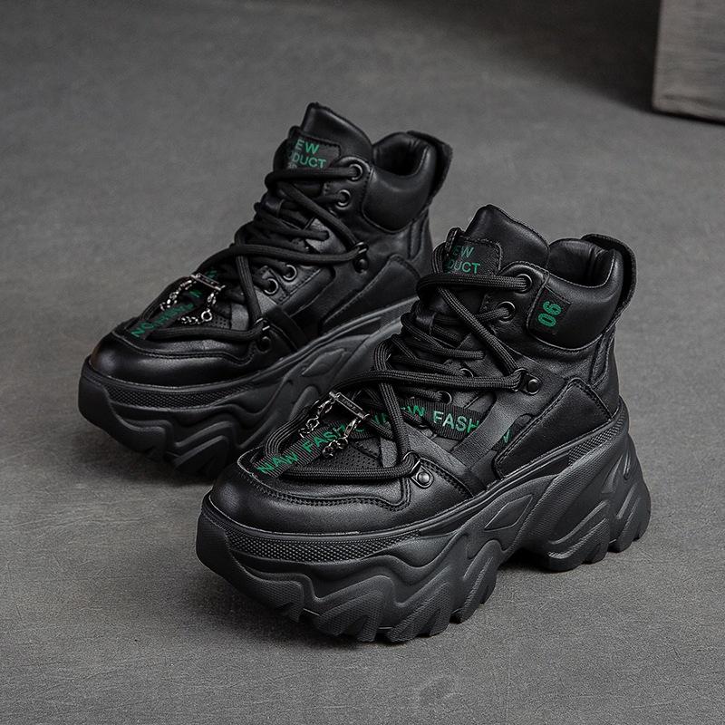 Johnature Весенне-осенние повседневные лоферы с круглым носком, увеличивающие рост, в стиле ретро, ​​женские туфли на плоской подошве из натуральной кожи