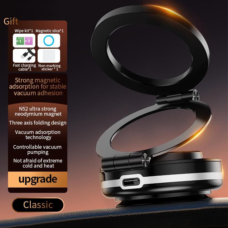 Магнитный автомобильный держатель для телефона с электрической вакуумной присоской, держатель для телефона с навигацией в автомобиле, поворот на 1080°, складная подставка