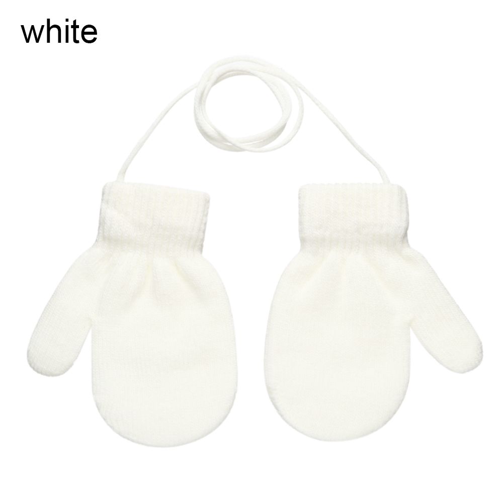 1-4 Years Anti-lost Baby Boys Girls Kids Gloves Thick Warm Sports Gloves Knitted Mittens