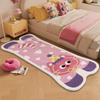 Мультяшный Милый Забавный Ковер для Спальни Бытовой Нескользящий Легкий в Уходе Ковер из Искусственного Кашемира Прикроватный Грязеотталкивающий Моющийся Ковер