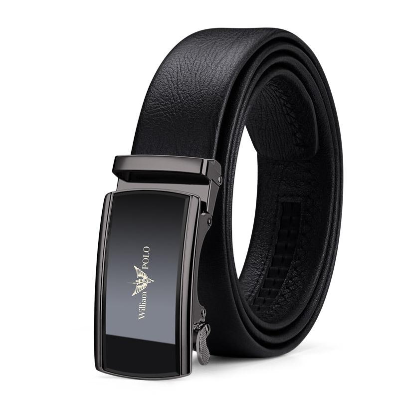Ремень Emperor, мужской ремень с автоматической пряжкой, деловой тренд, мужской брючный ремень из воловьей кожи среднего и молодого возраста, деловой брючный ремень высокого качества