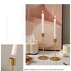 Stable Base Candlestick Golden Desk Candle Ornament Simple Candle Holders  Living Room Decor