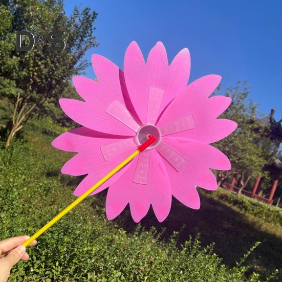 Подсолнух Вертушка 3-х уровневая Подсолнух Садовая Ветряная Вертушка Вставка для Укладки на Землю Декор Двора Ветряная Мельница для Украшения Газона Патио