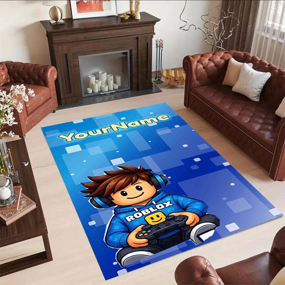 Roblox 32 Customize Text Floor Rug Office Rug Design for Decorate room Entryway Balcony Study room Anti-slip Rug Decorate Offices Wedding Party Gift