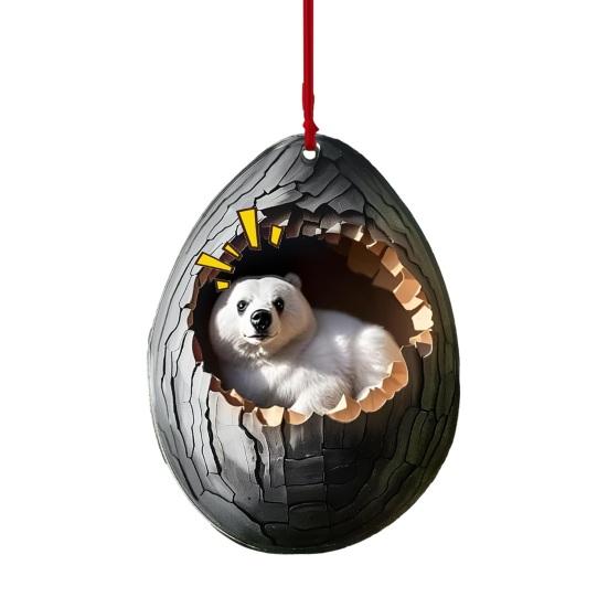 Рождественское украшение Дупло совы Белый медведь Кот Дизайн Акриловая подвеска