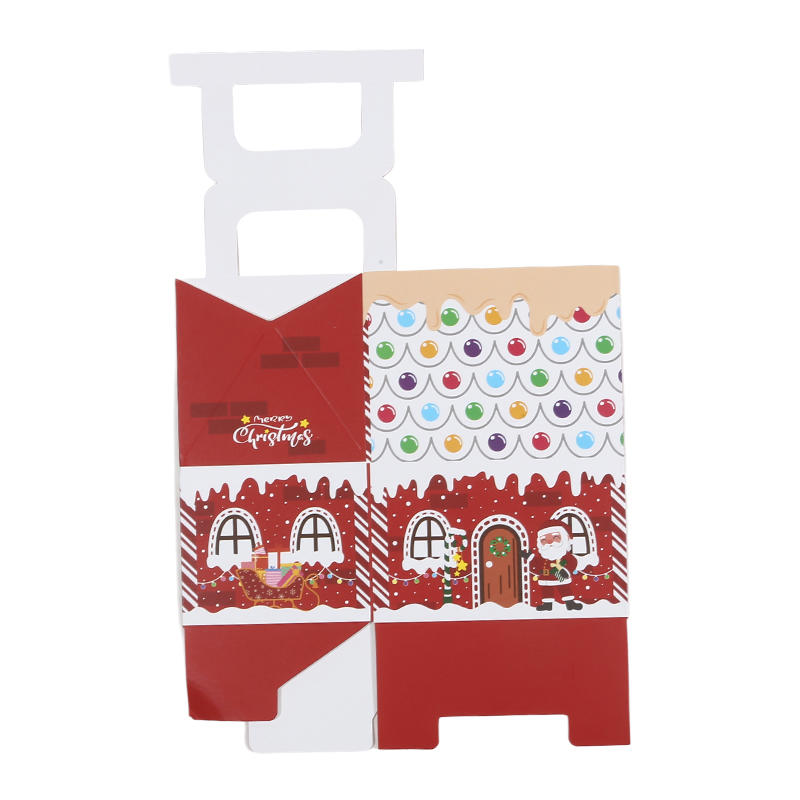 8 Pcs Cute Christmas Treat Candy Boxes Portable Dessert Packaging Case Small Cookie Containers Party Favor Supplies