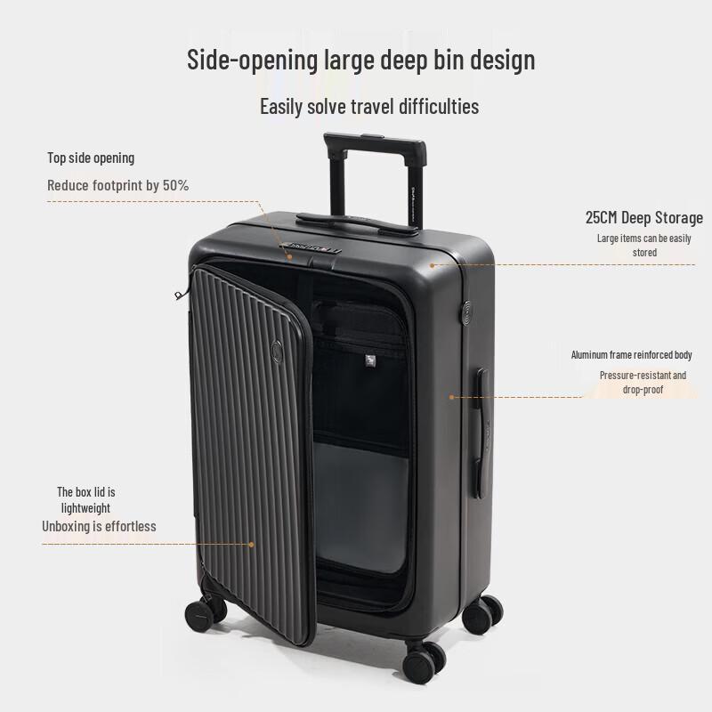 OIWAS OCX6641G 24-Inch Hardshell Luggage with Side-Opening Lid
