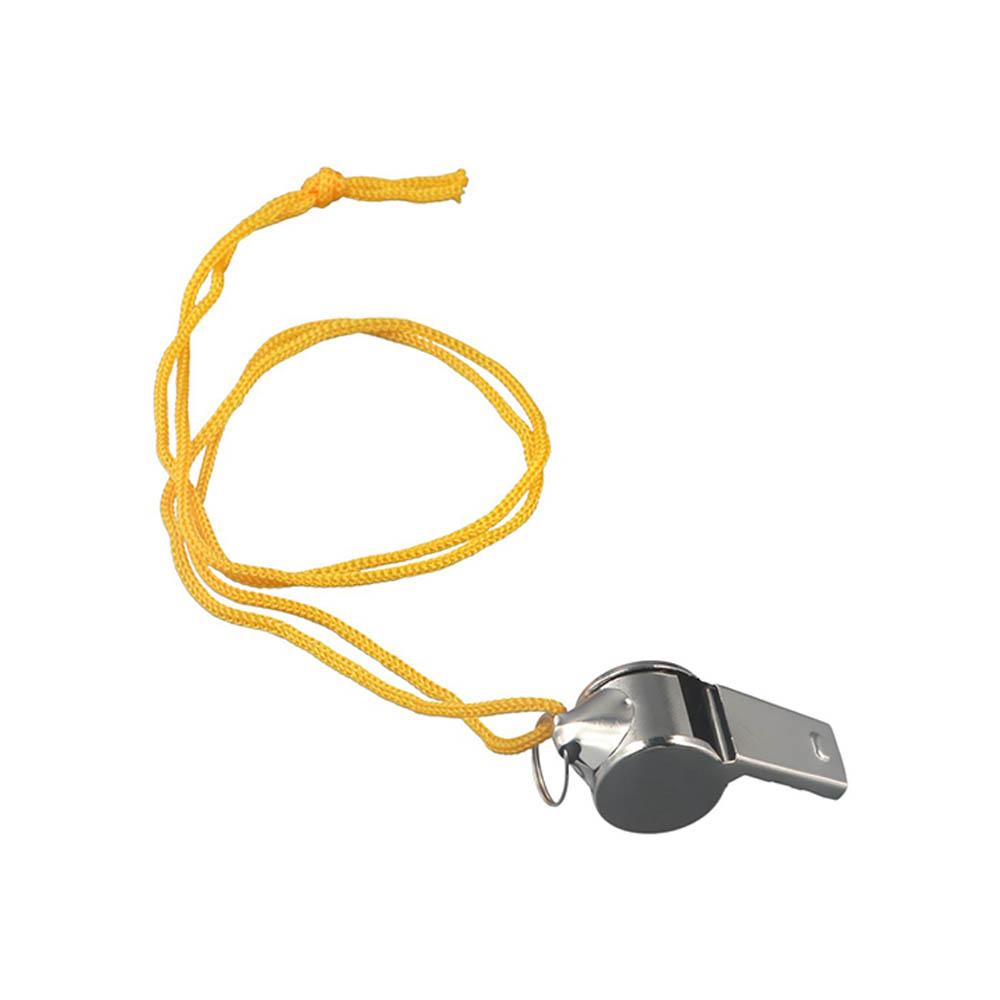 Loud Metal Whistle Soccer With Rope Professional Referee Sport Whistle Smooth Wear Resistant Stainless Steel Whistles Rugby