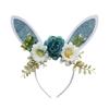 Colorful Bunny Ears Hair Hoop Floral Cosplay Headbands Funny Happy Easter Headdress  Holiday Decor