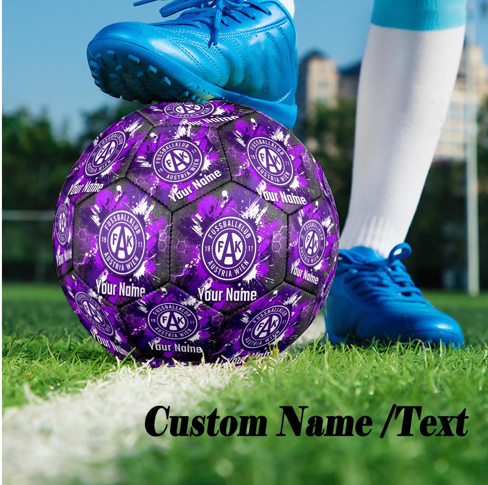 Size 5 Football Custom Name Text, Outdoor Training Soccer BallAustria Wien FC