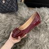 Small Man Increases Height 5cm Nude Square Buckle Light Mouth Single Shoes Women's 2025 Summer New French Round Head Soft Flats